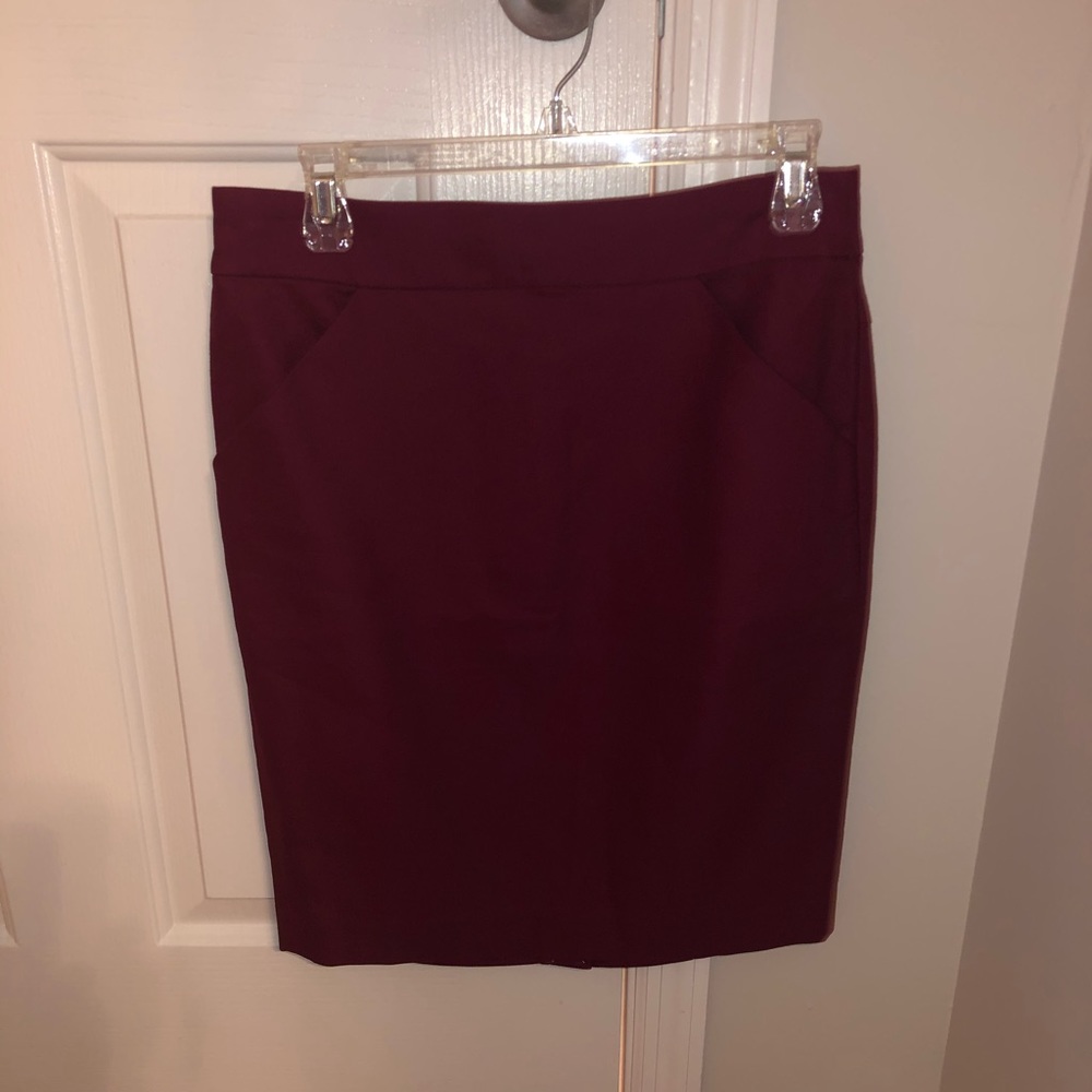J.Crew Factory Pencil skirt in Dark Berry